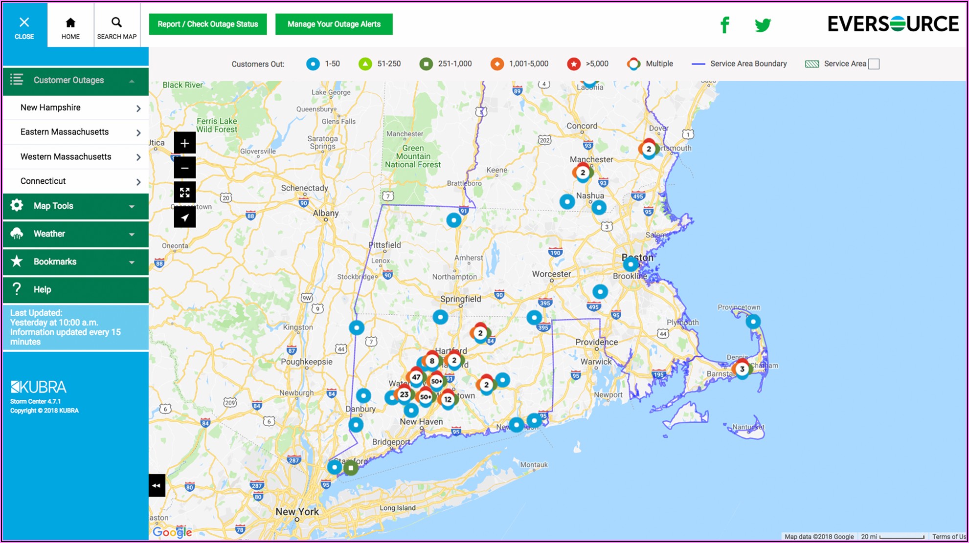 Eversource Outage Map Brewster Ma
