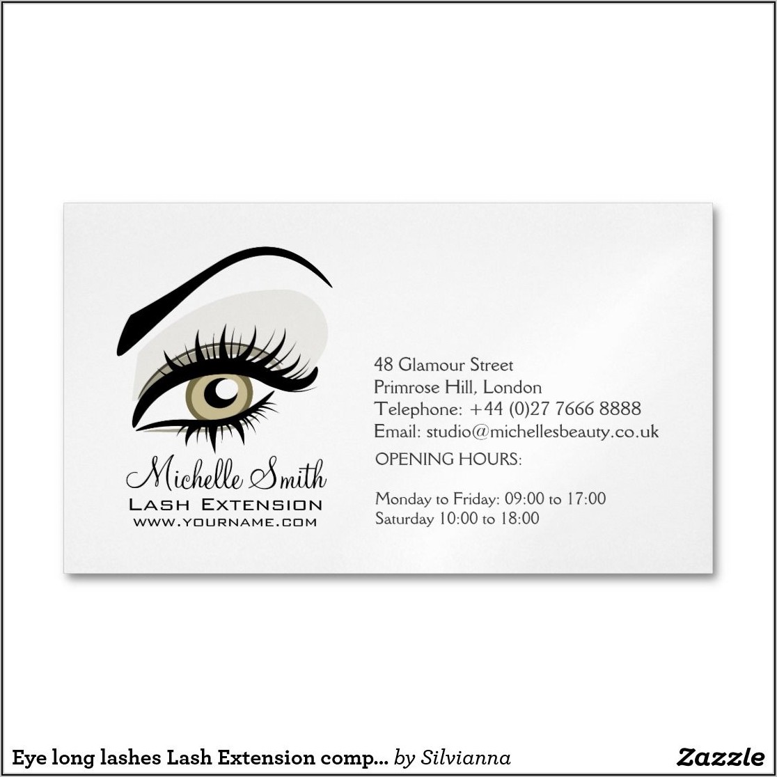 Eyelash Business Cards Examples