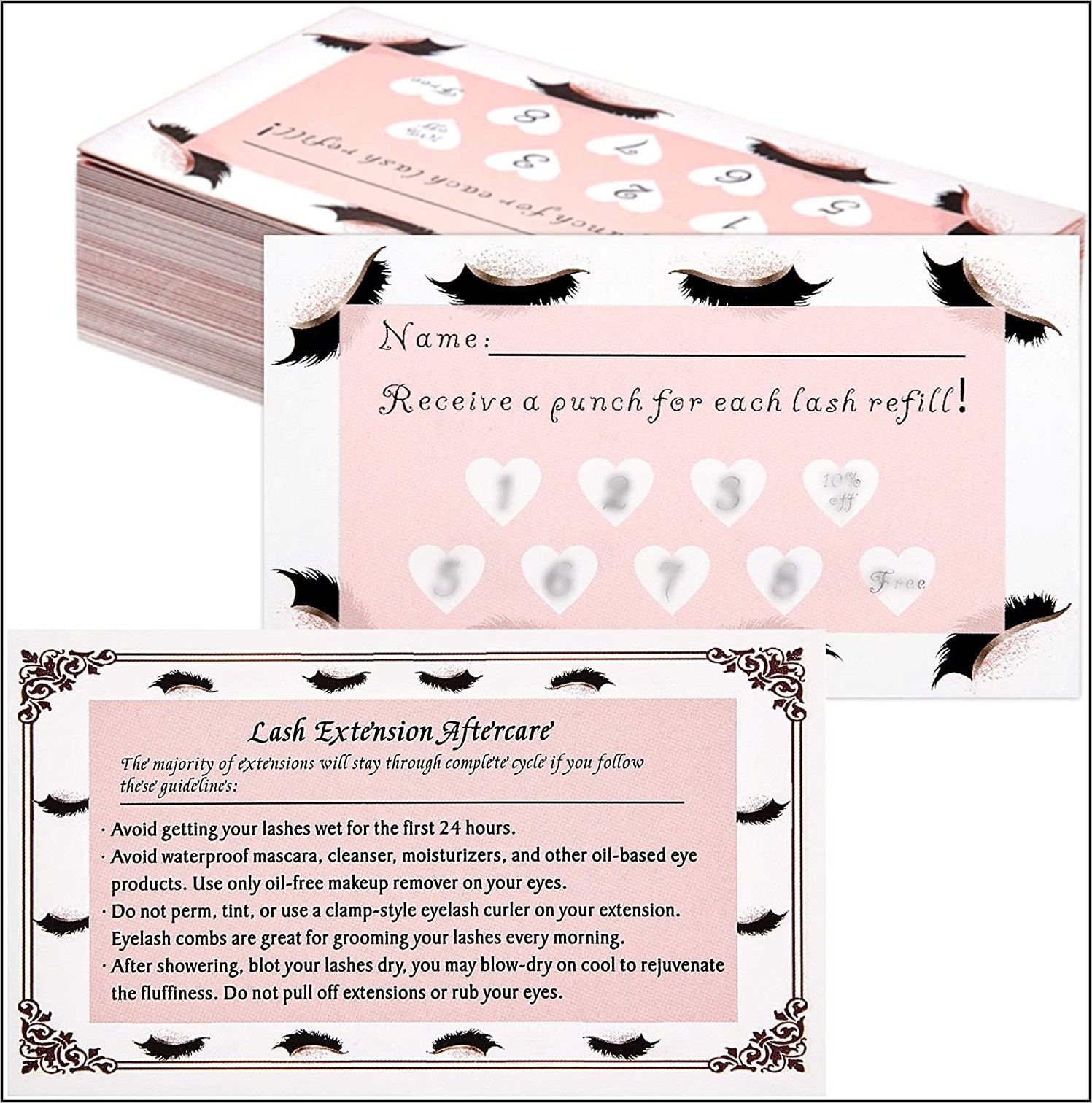 Eyelash Extension Business Cards
