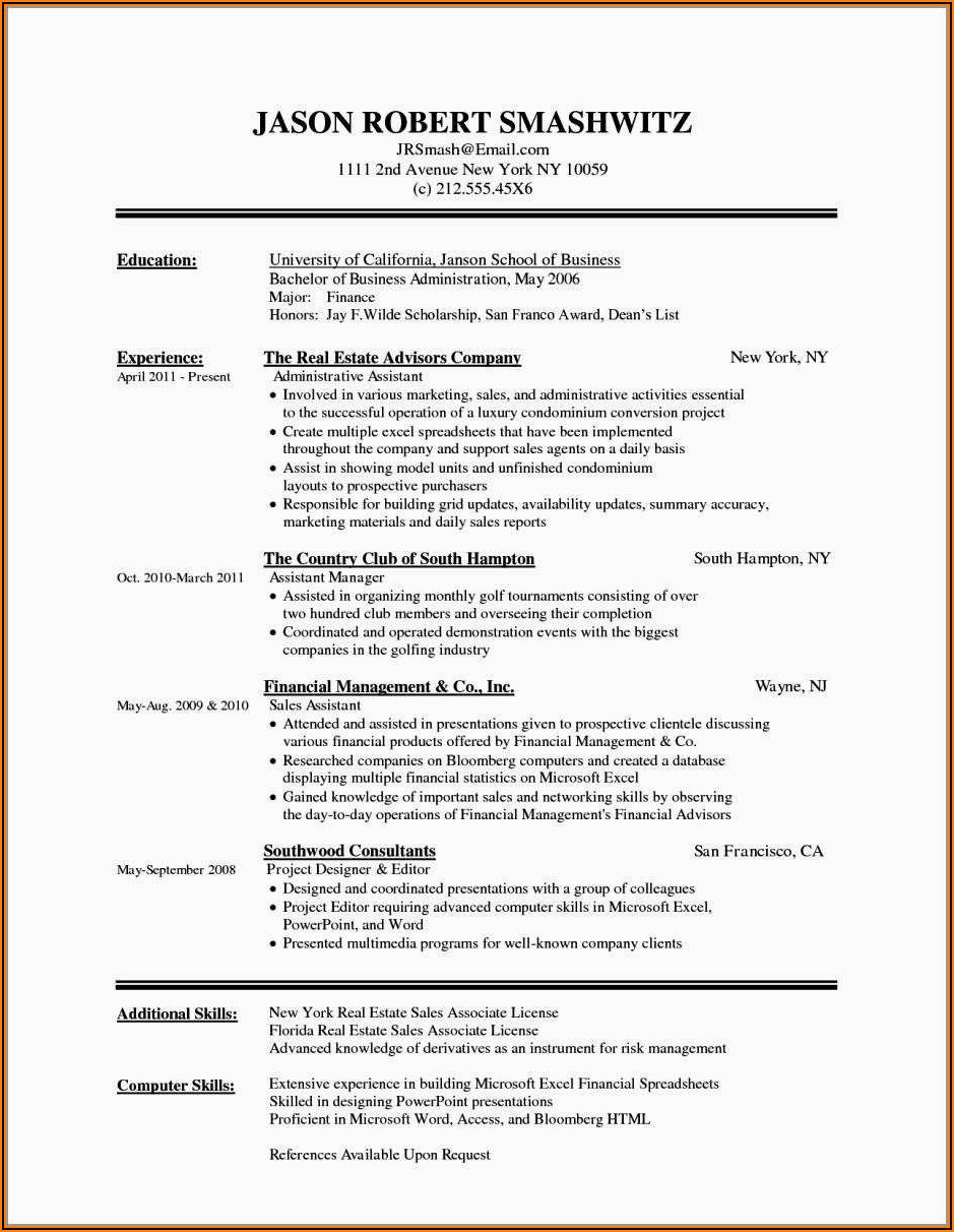 Fill In The Blank Resume Free