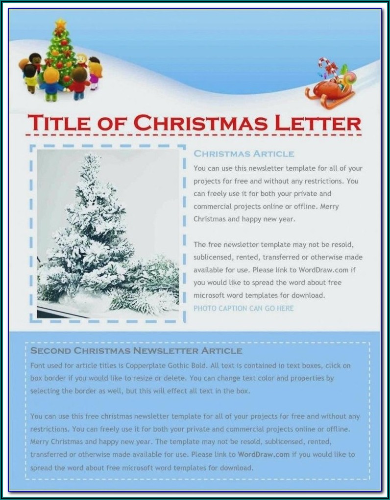 Free Christmas Newsletter Templates For Microsoft Word