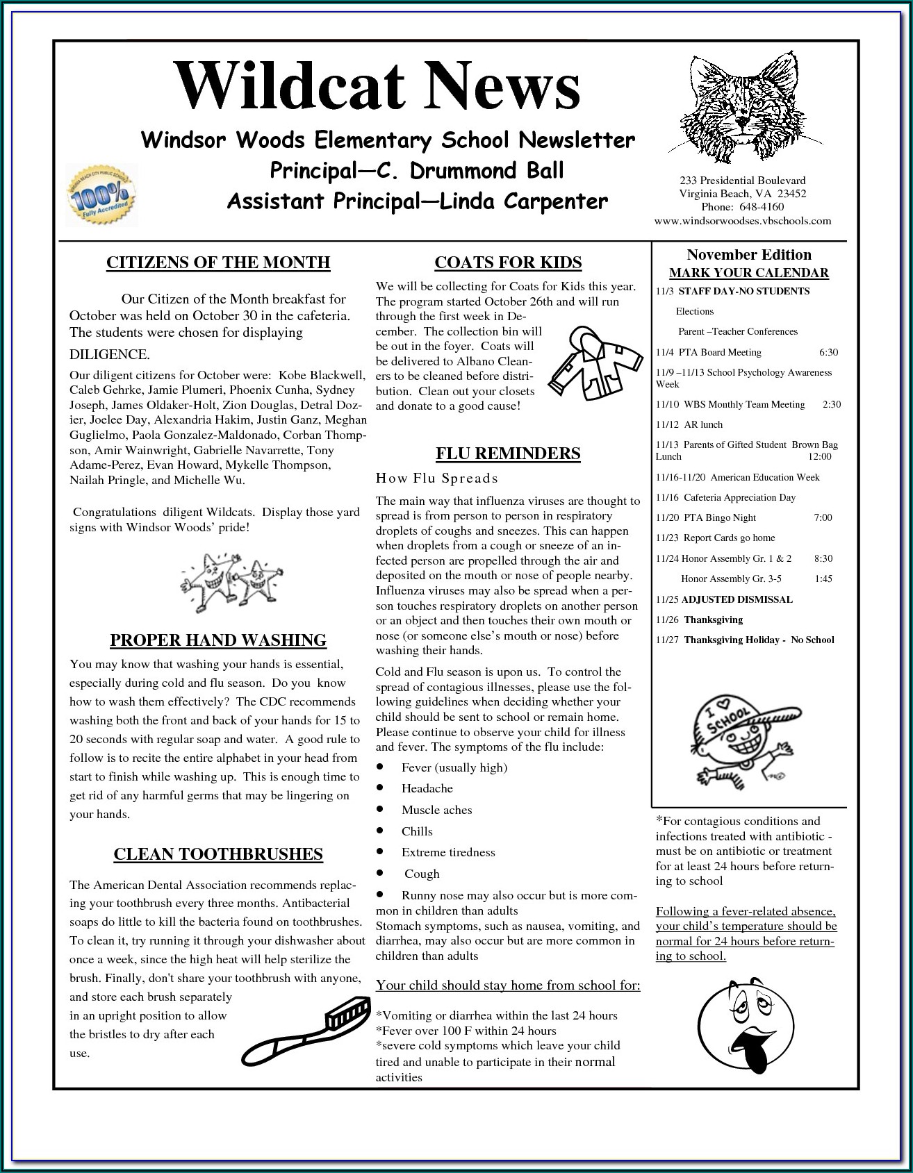 Free Printable Newsletter Templates For Elementary School
