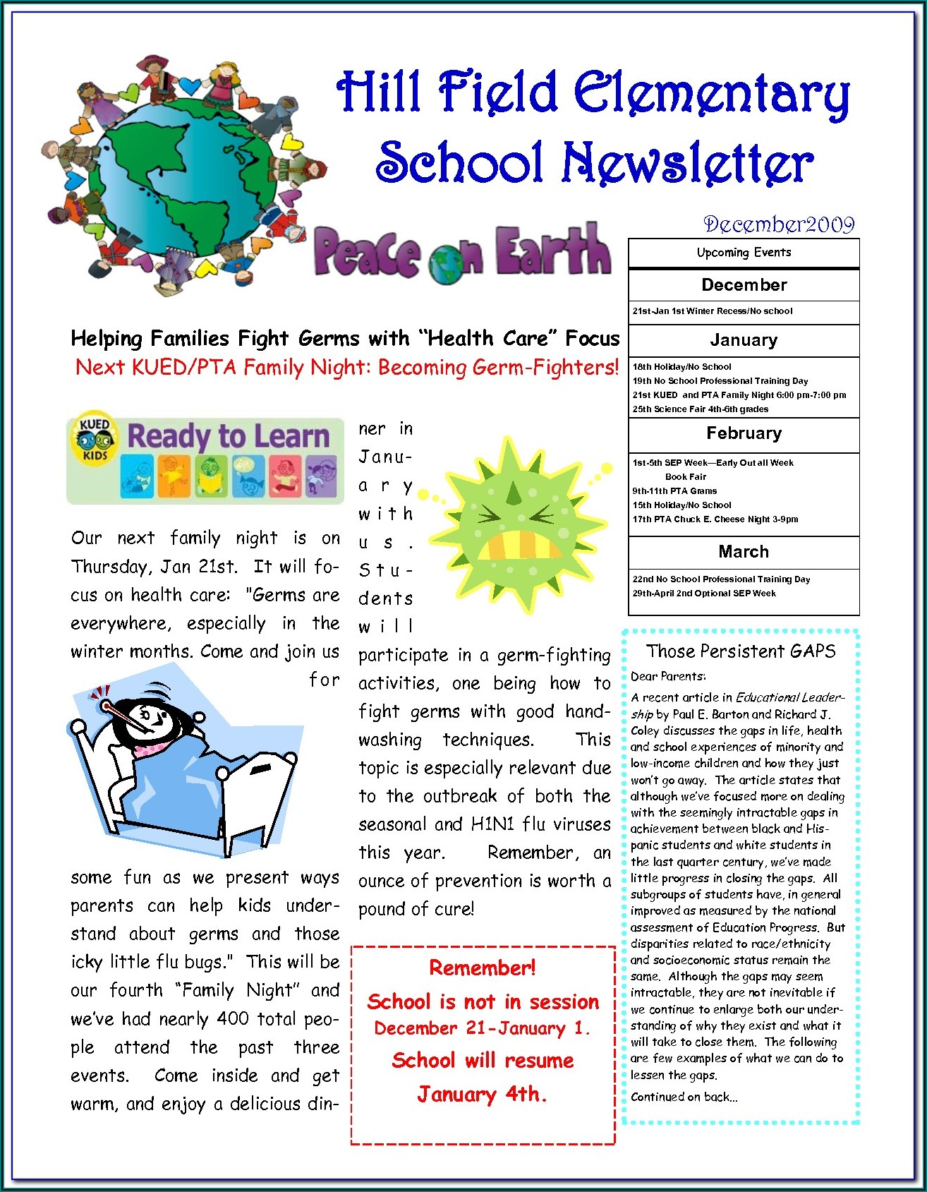 Free Printable Newsletter Templates For School