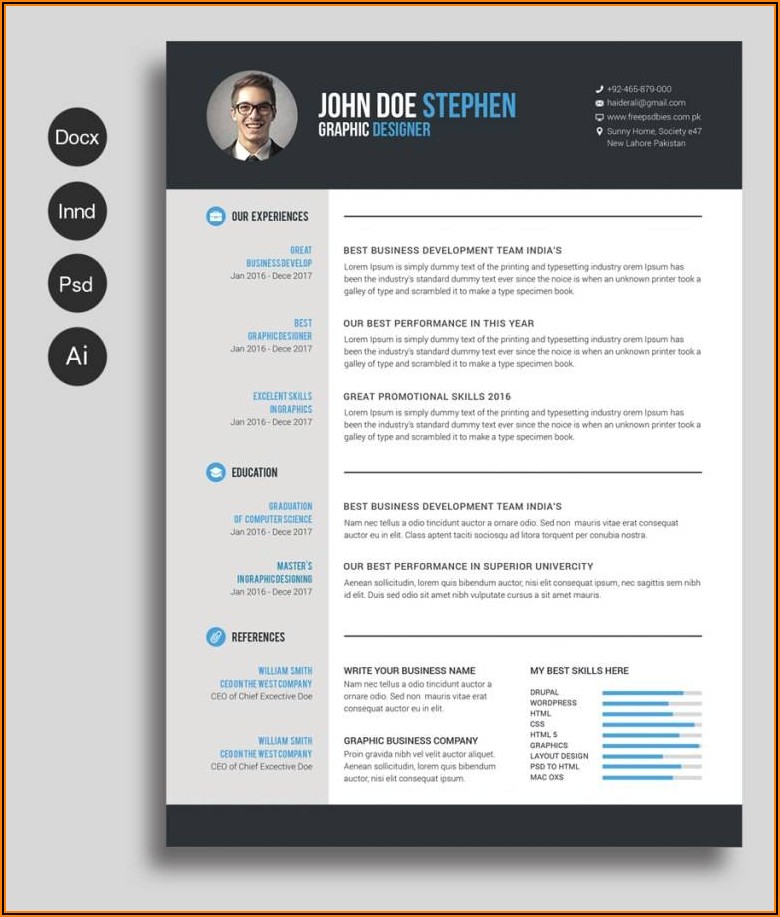 Free Resume Template Download Word Document