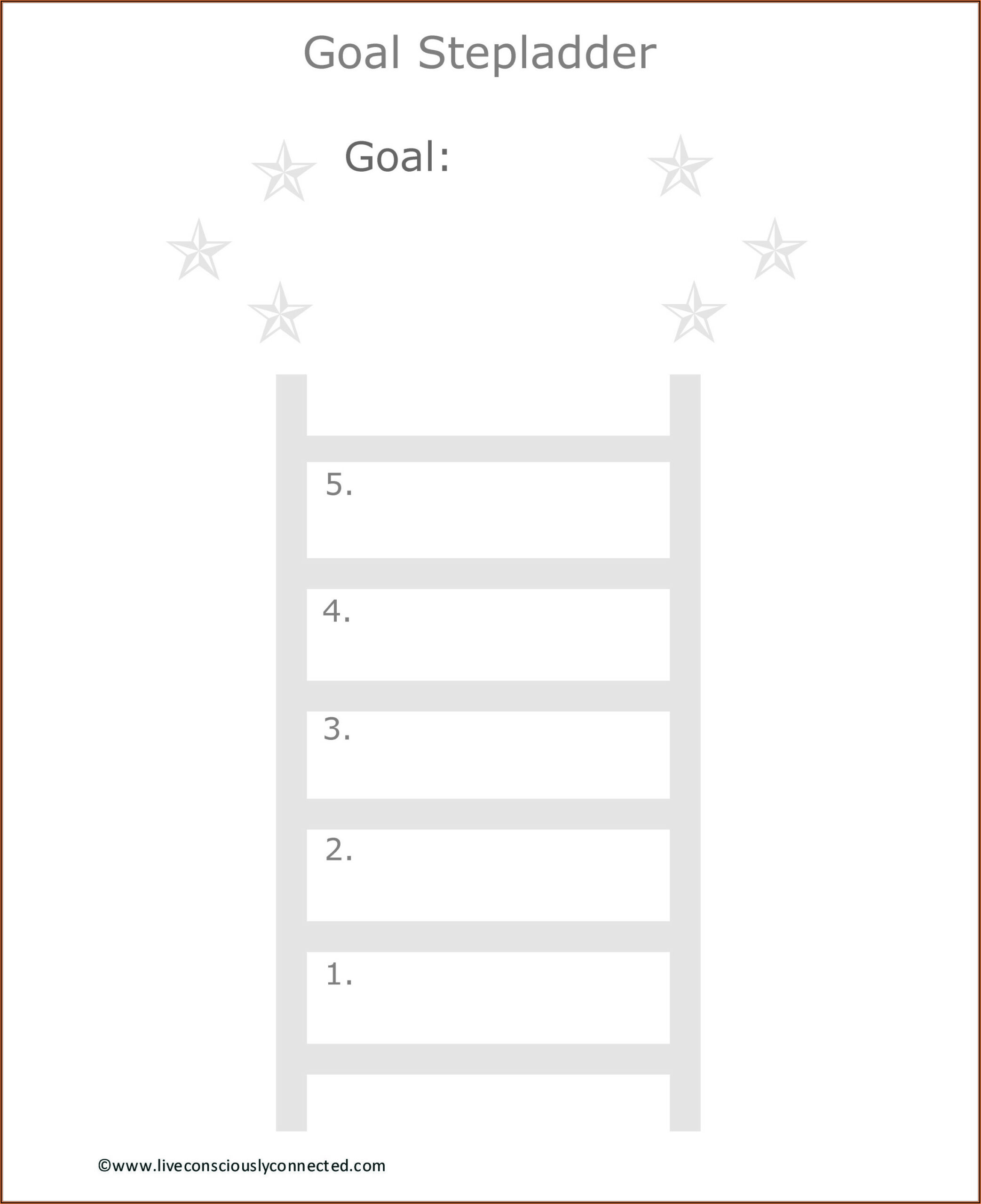 Goal Setting Ladder Worksheet