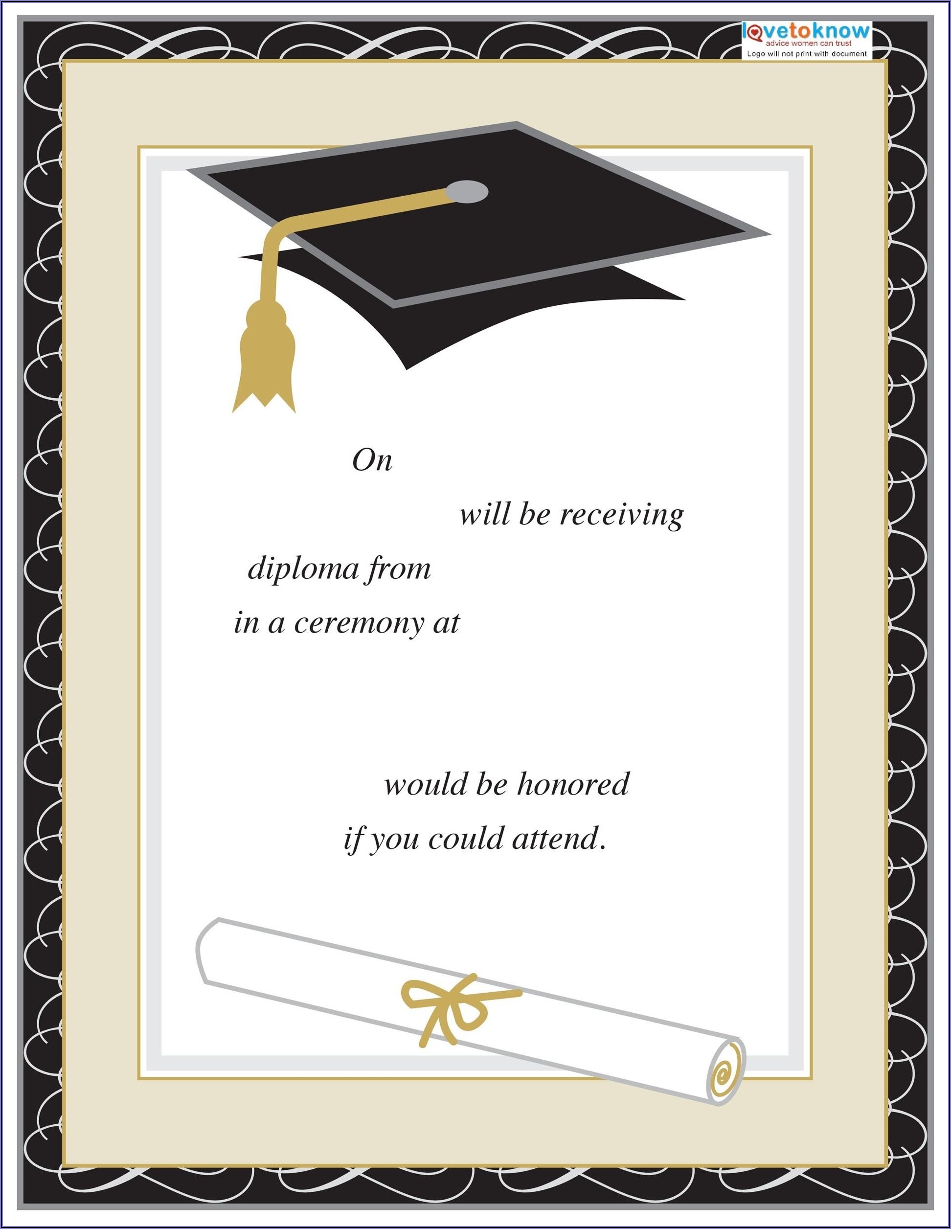 Graduation Ceremony Announcement Wording