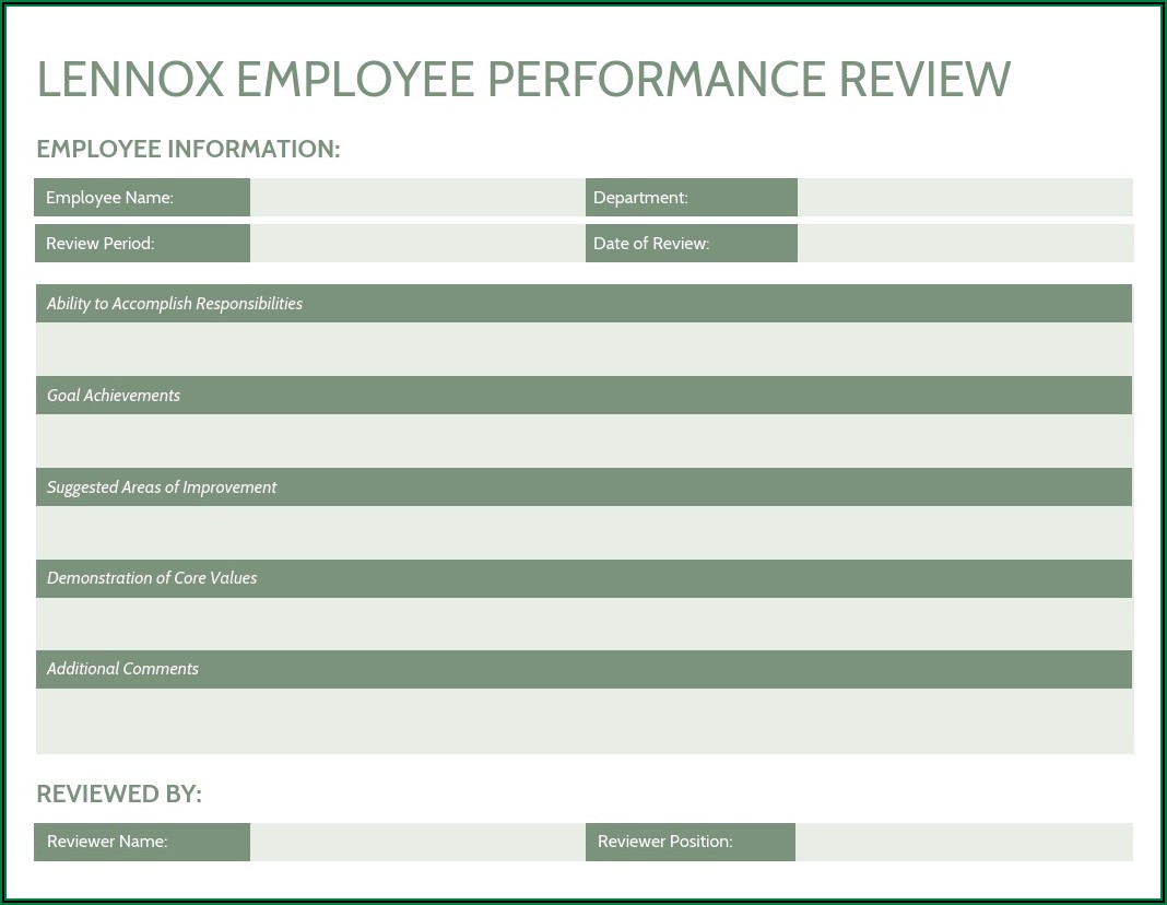 Half Yearly Performance Review Format