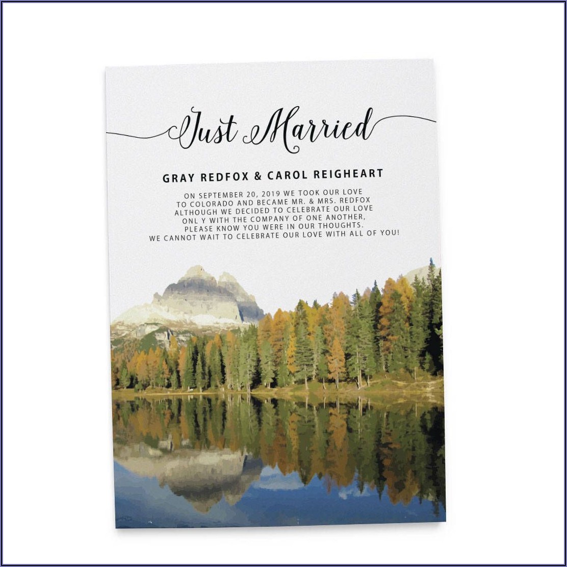 Just Married Cards Announcements