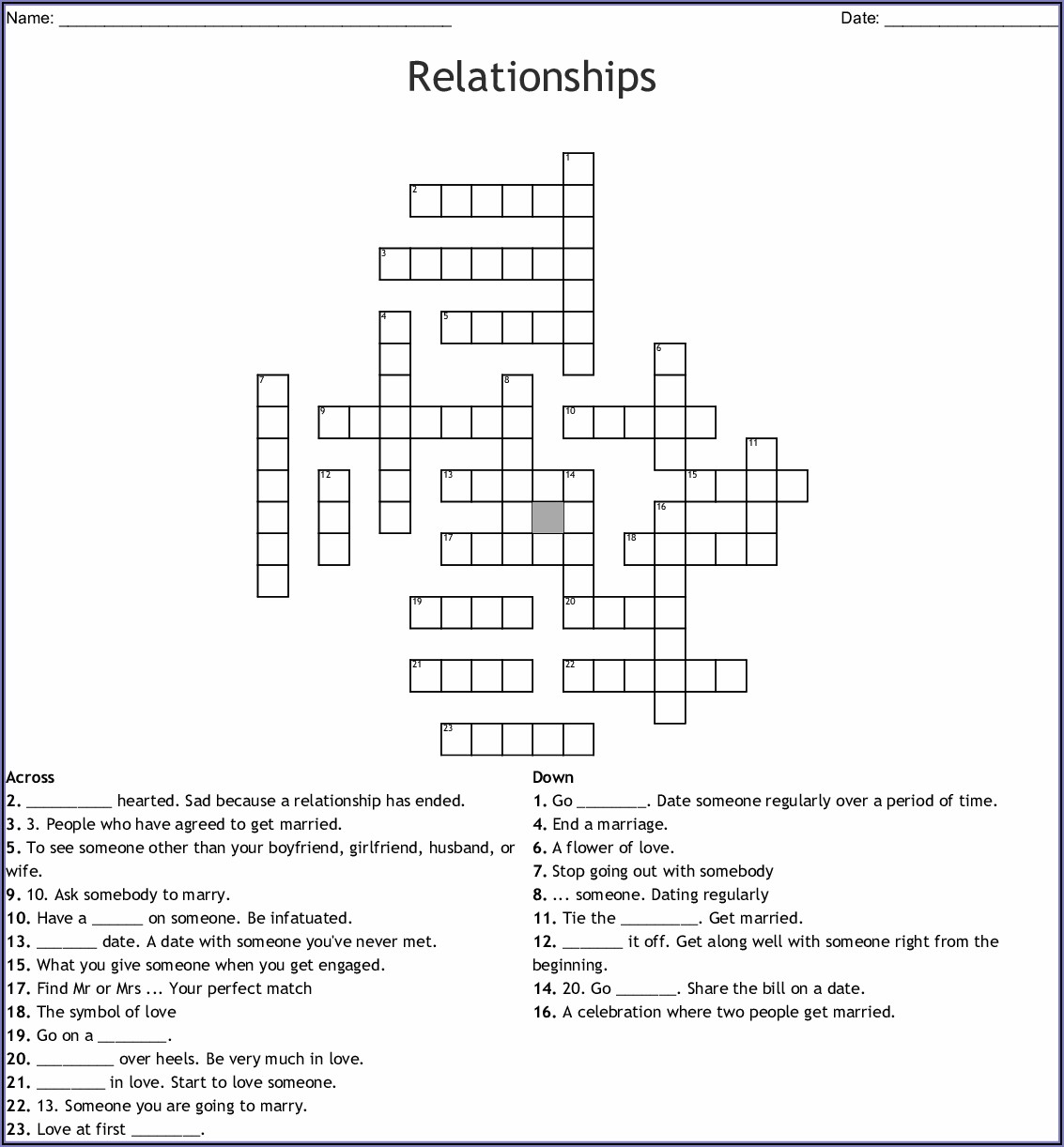 Marriage Announcement Crossword Clue