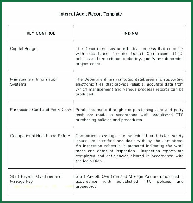 Occupational Health And Safety Audit Template