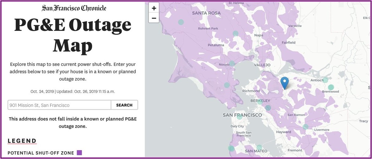 Pge Outage Map San Francisco Chronicle