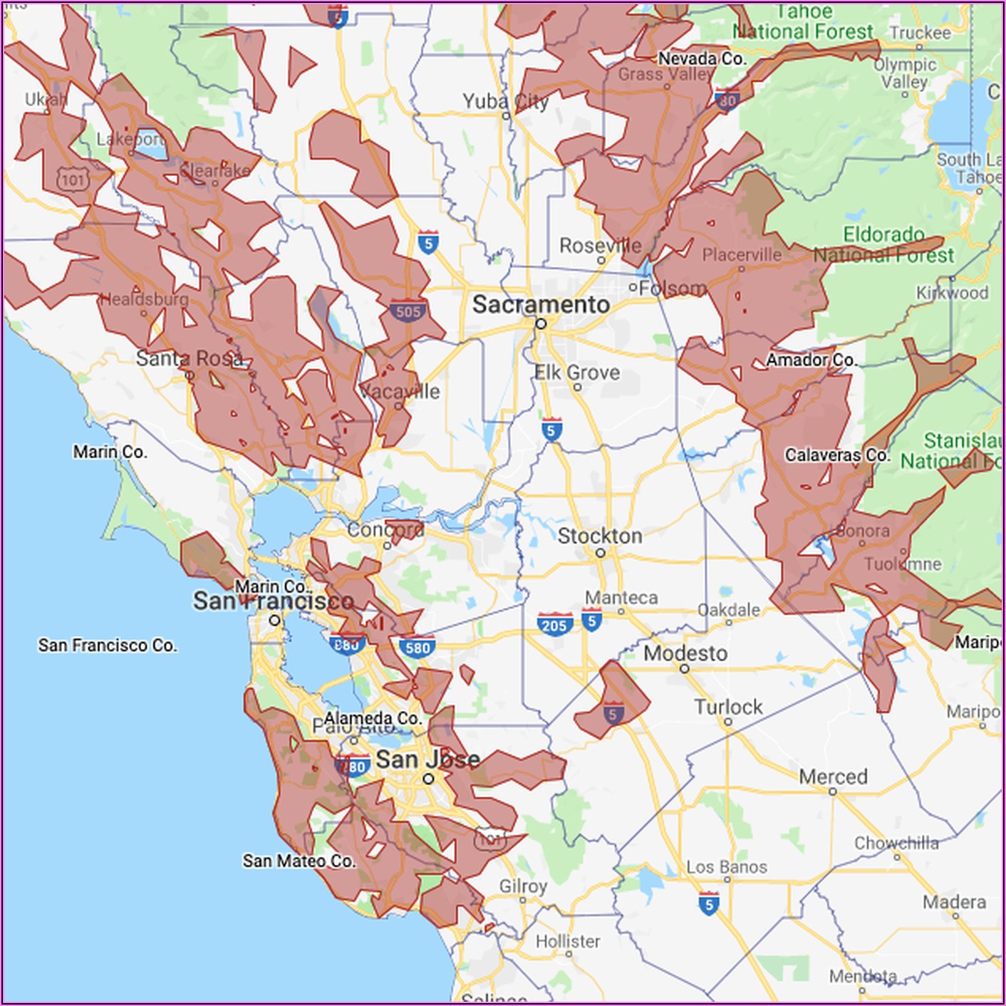 Pge Planned Outage Map Santa Cruz