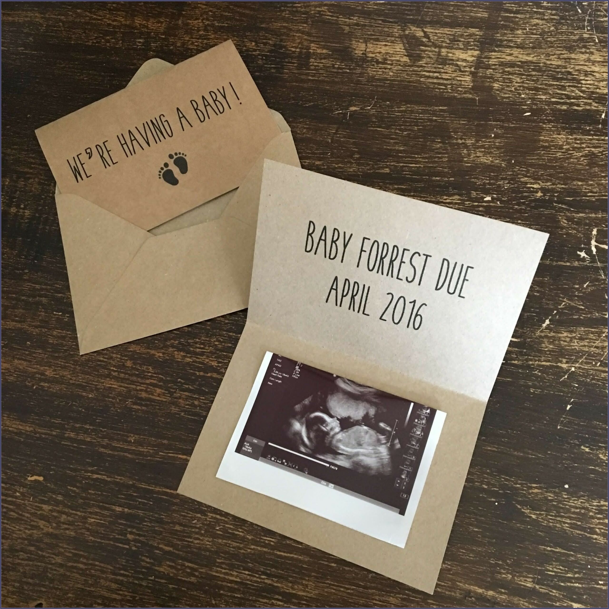 Pregnancy Announcement Cards With Ultrasound