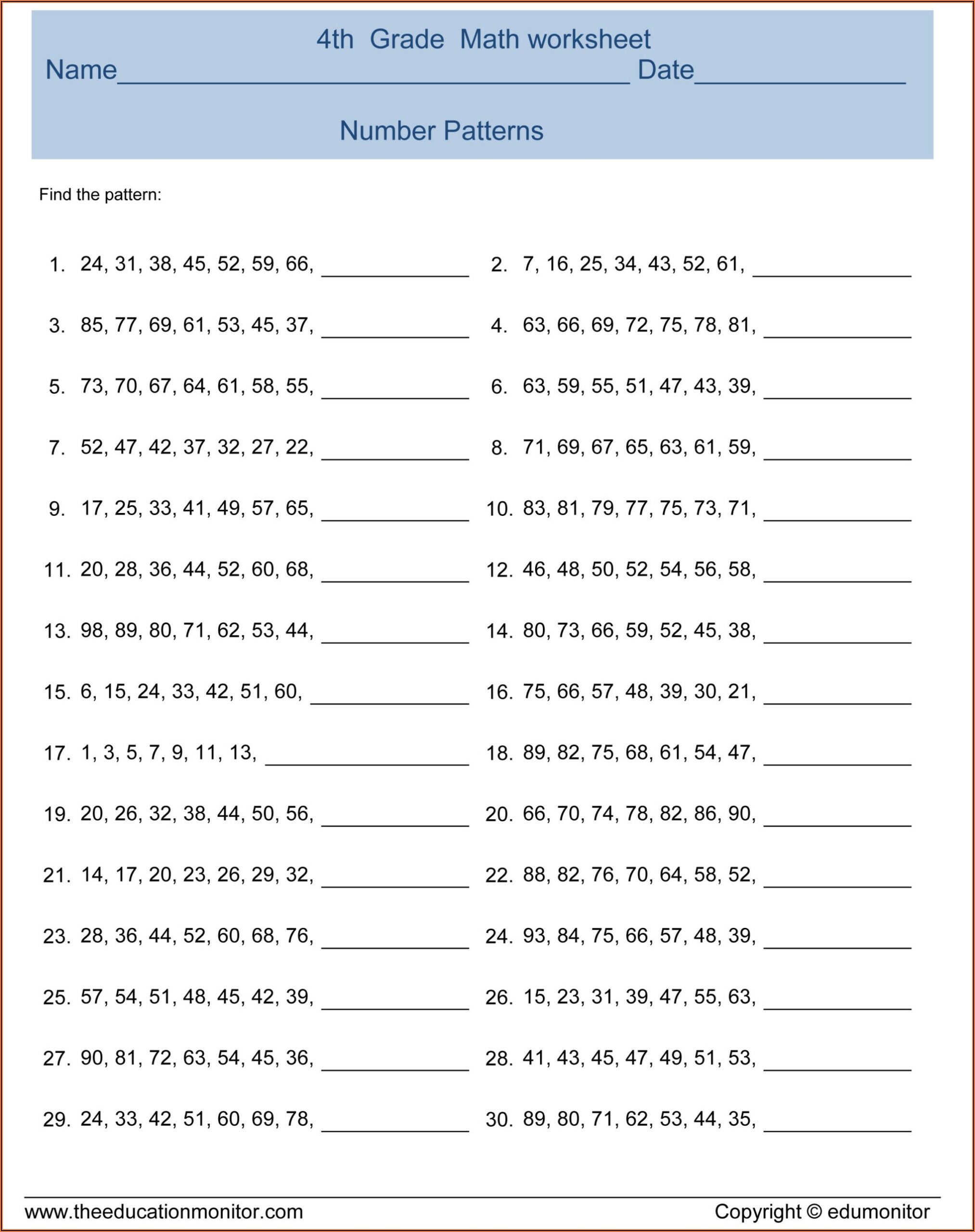 Prime Numbers Worksheets 5th Grade