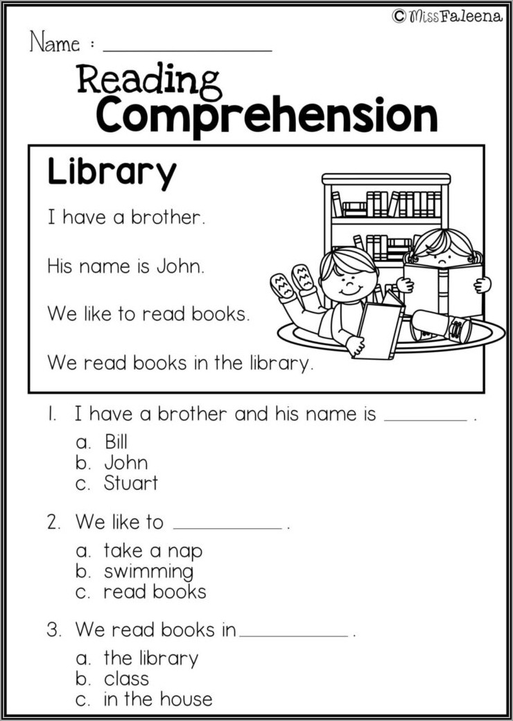 Reading Comprehension Exercises English Beginners