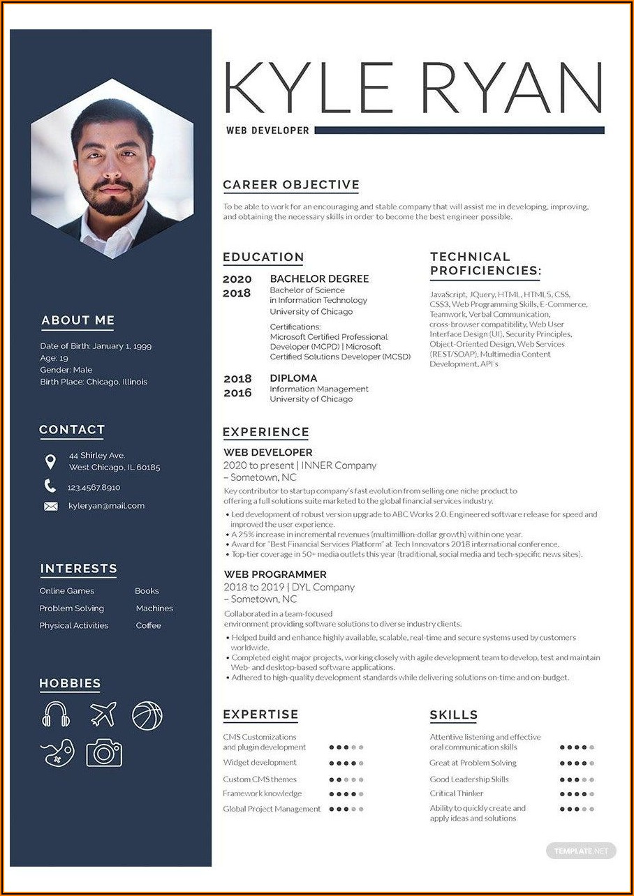 Resume Template Word Doc Free Download