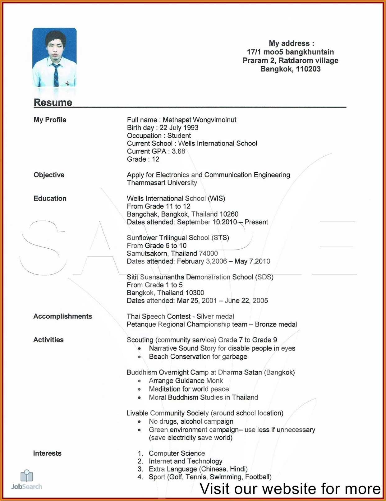 Resume Templates For Word 2003 Free
