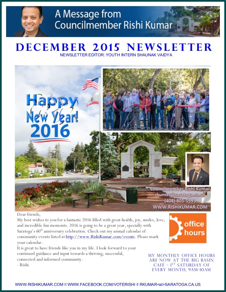 Saratoga Senior Center Newsletter