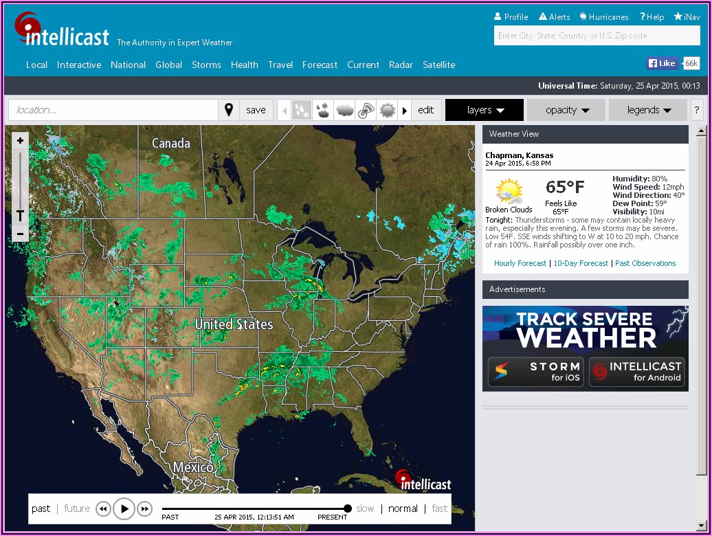 Us Weather Radar Map Intellicast