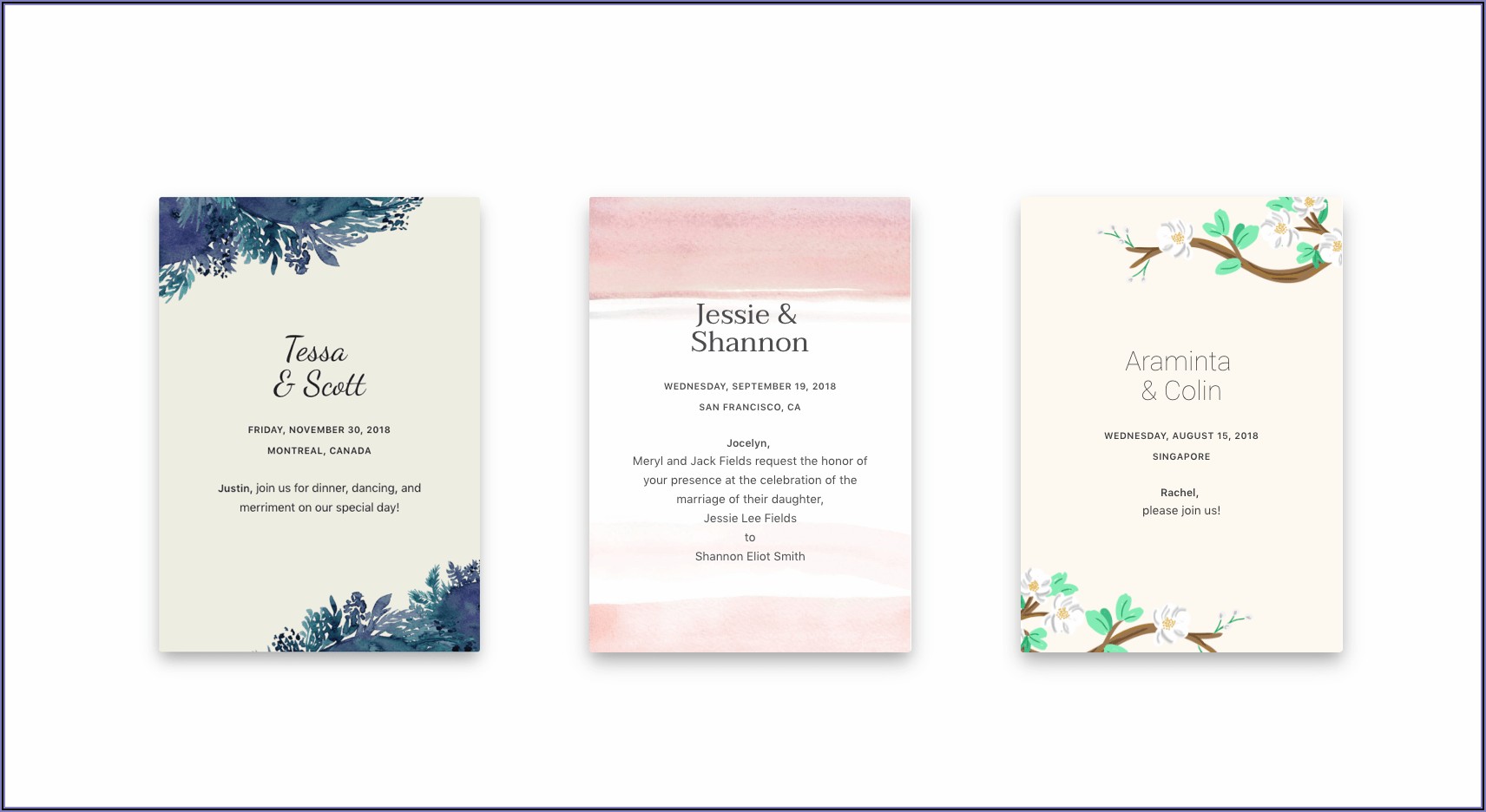 Wedding Invite Wording Examples Modern