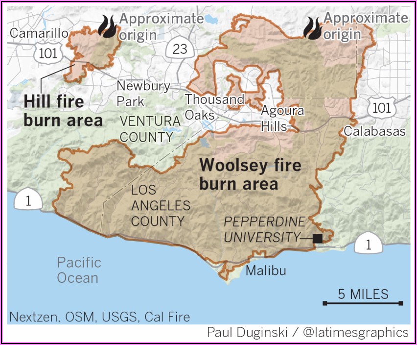 Woolsey Fire Burn Map