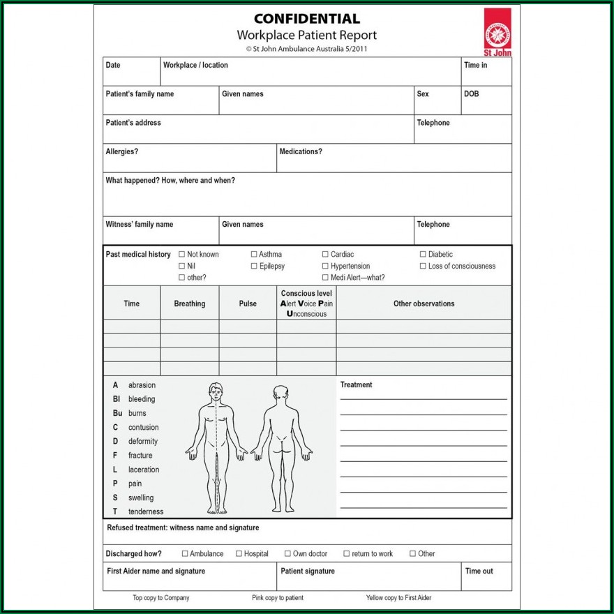 Workplace Incident Report Form Template Nsw