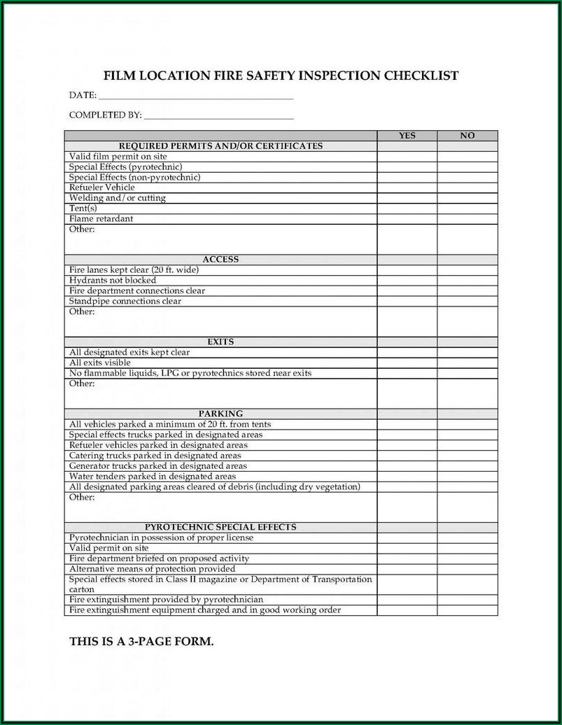 Workplace Safety Audit Template