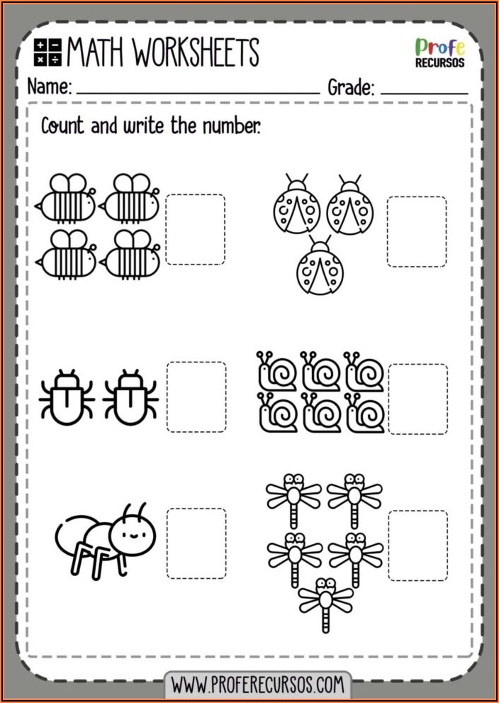 Worksheet For Kindergarten Math Counting
