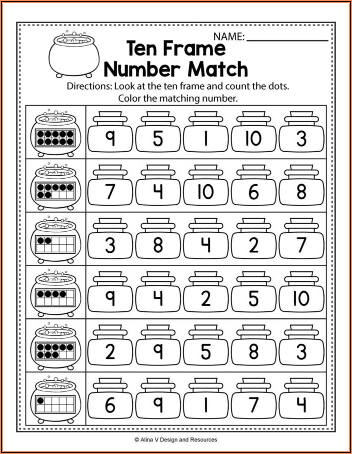 Worksheet For Kindergarten Mathematics