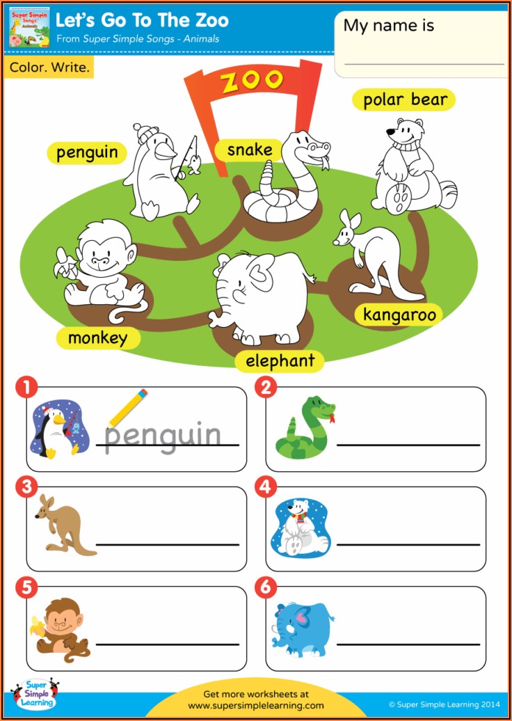 Worksheets For Kindergarten Writing Names