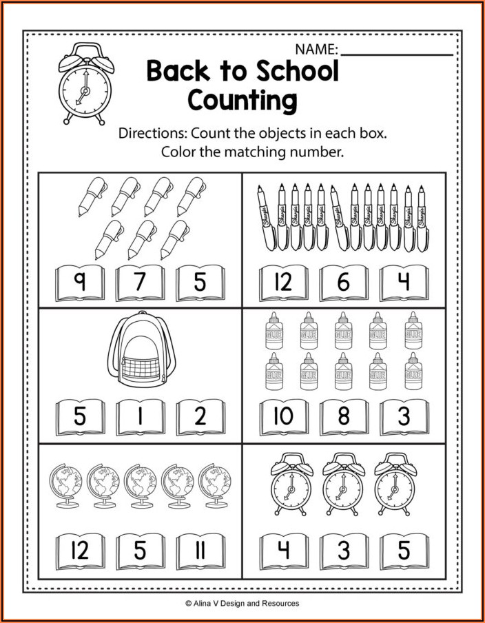 Worksheets For Kindergarten Writing Numbers