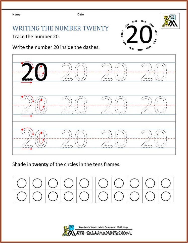 Worksheets Numbers 11 To 20