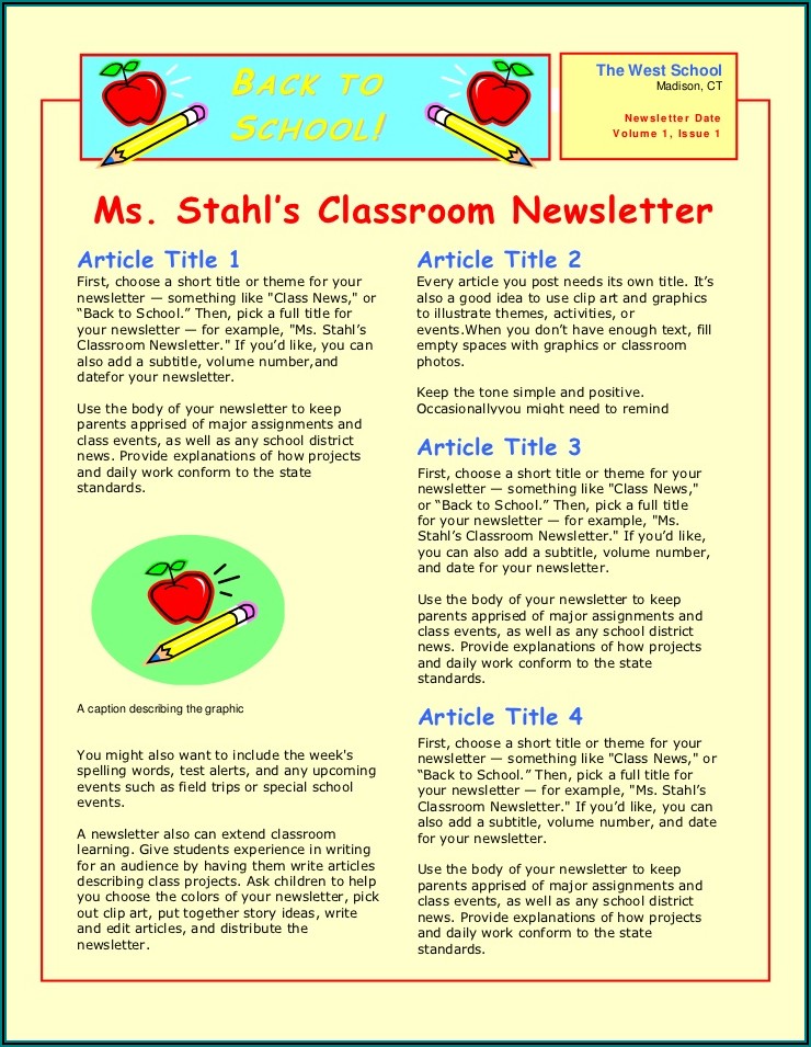Writing A Newsletter Articles