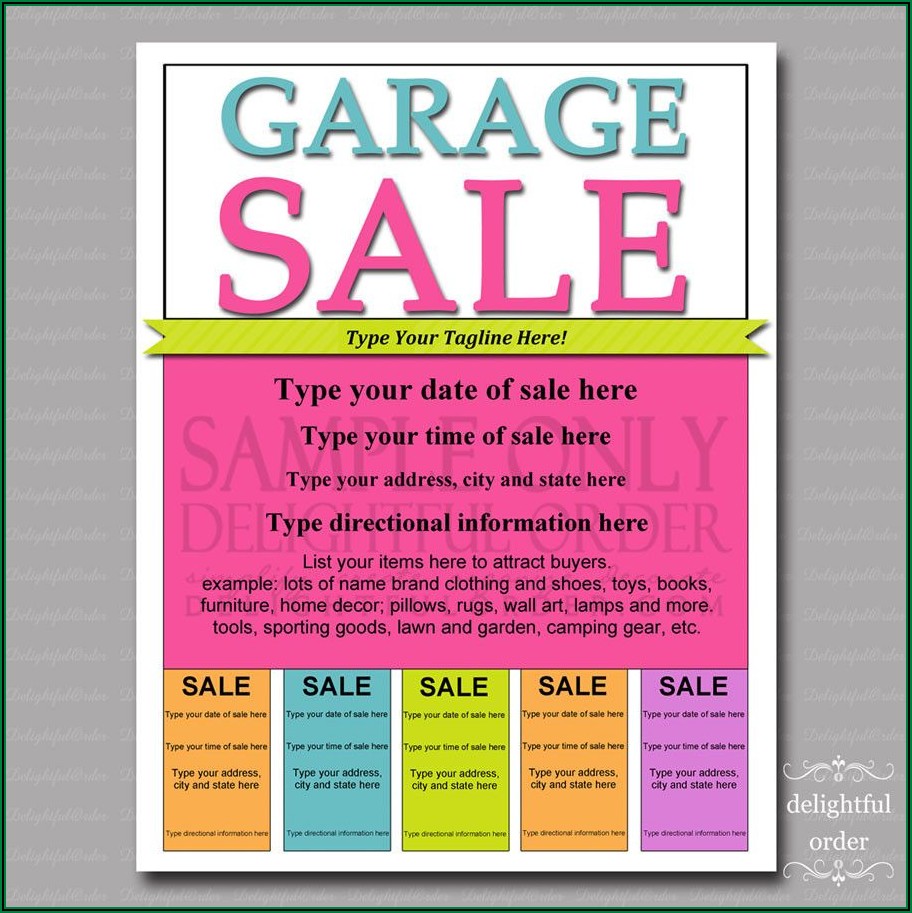 Yard Sale Flyer Examples