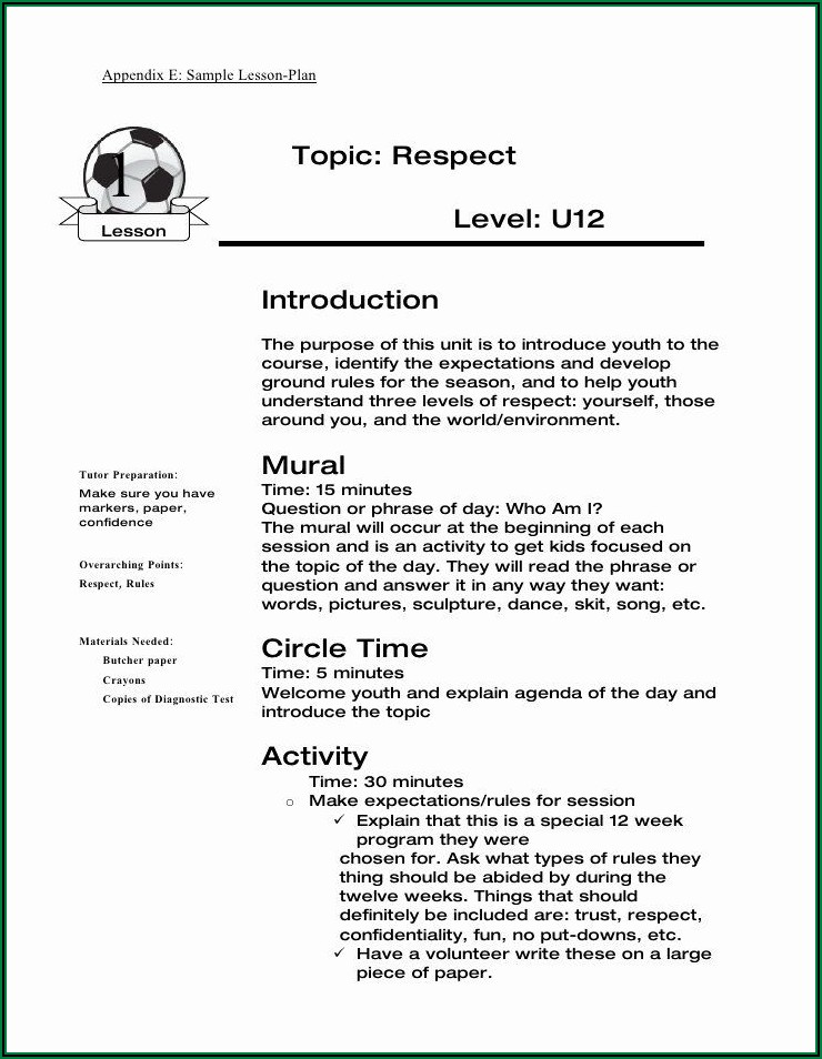 Youth Program Proposal Template