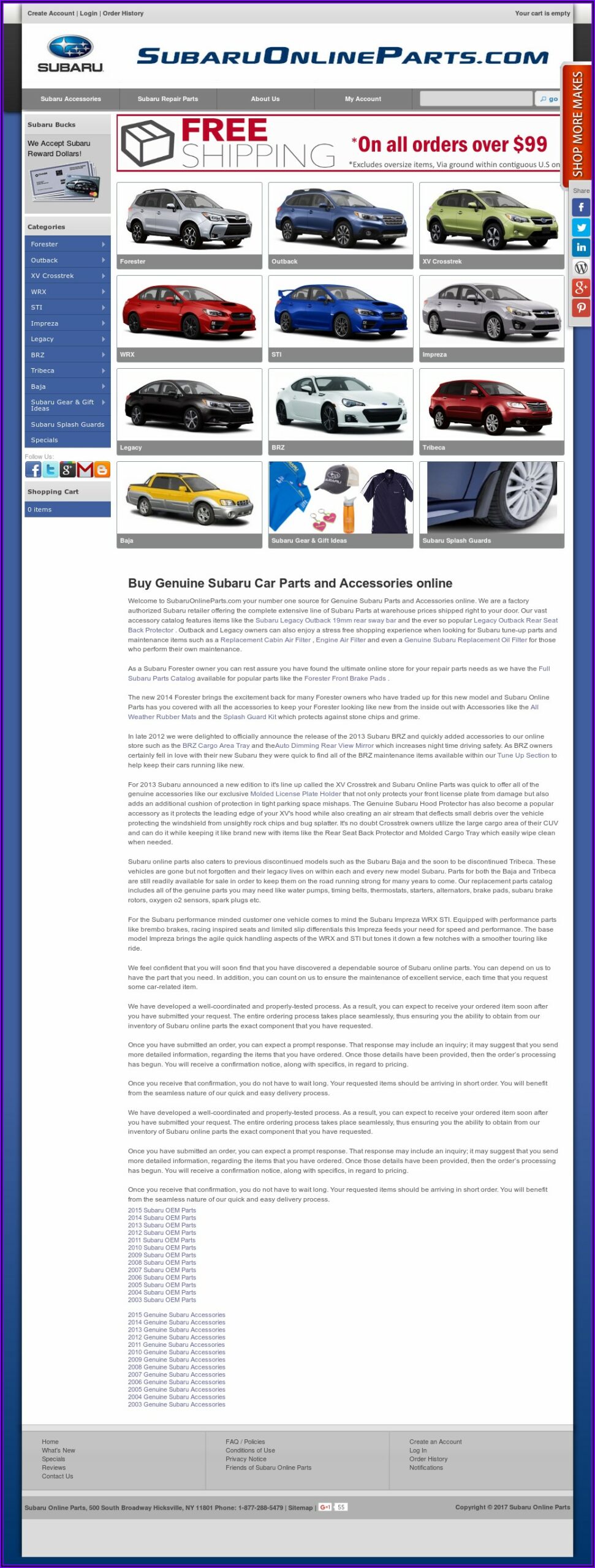 2017 Subaru Forester Accessories Catalog