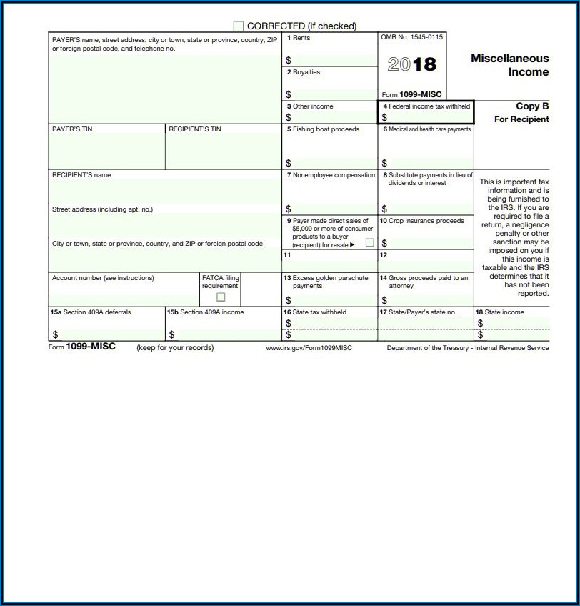 2018 Form 1099 Misc Filing Instructions