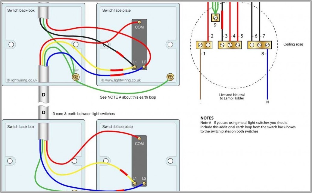 3 Way Light Switch Wiring Diagram Uk