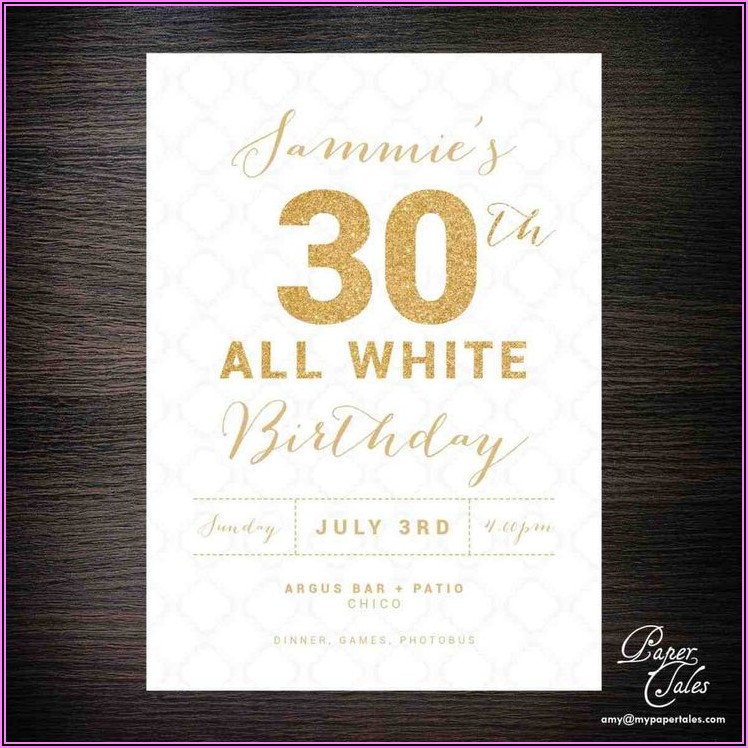 30th Birthday Invitations For Him Template