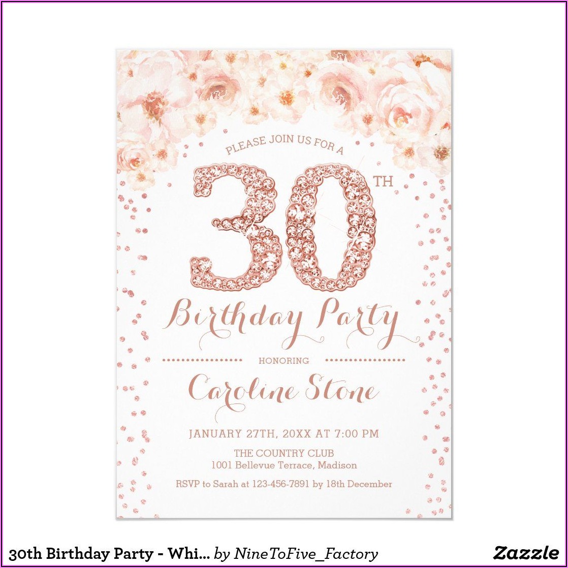 30th Birthday Invitations Ideas