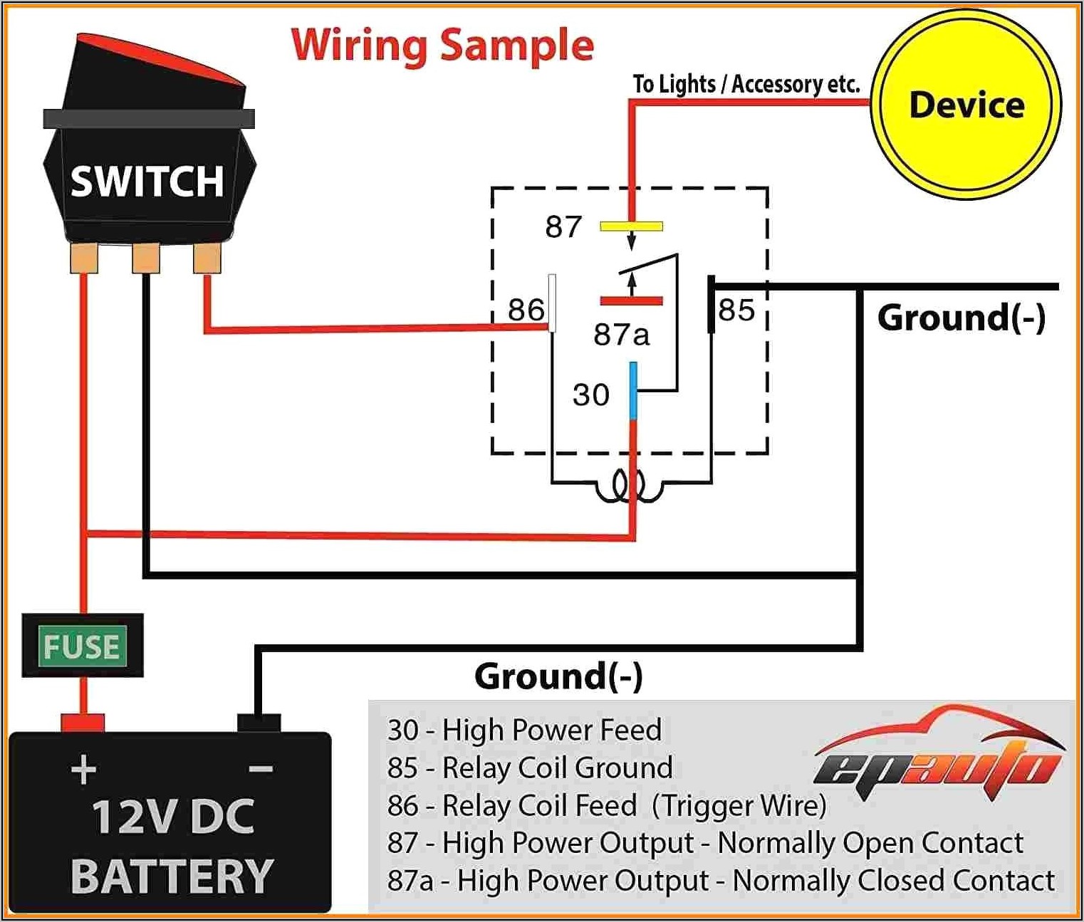 5 Pin Relay Wiring Diagram Ground Trigger