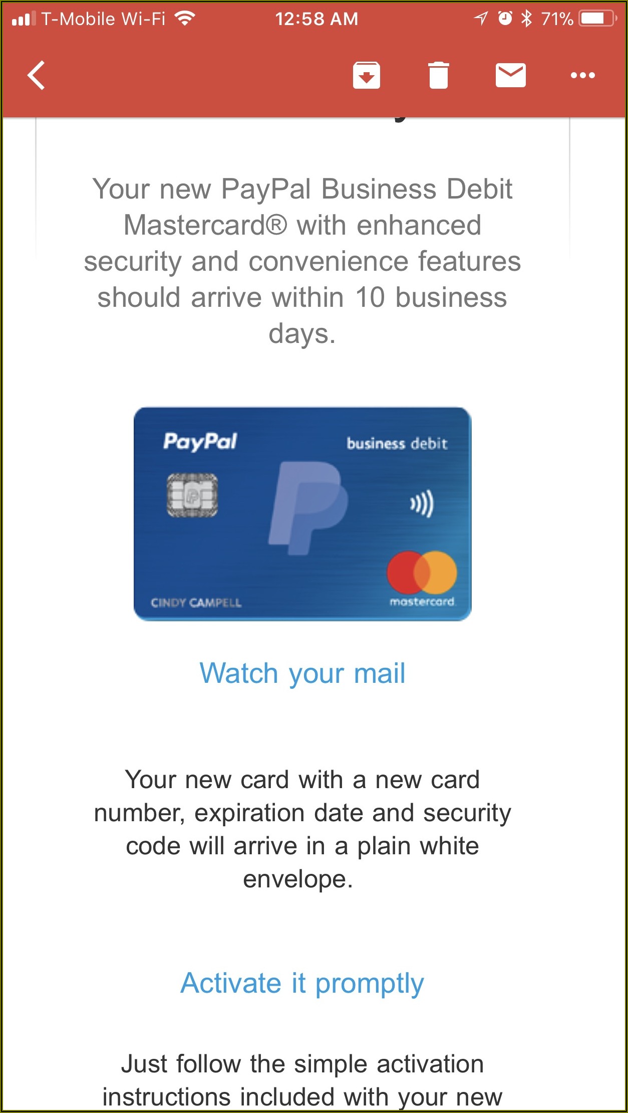 Activate Paypal Business Debit Card