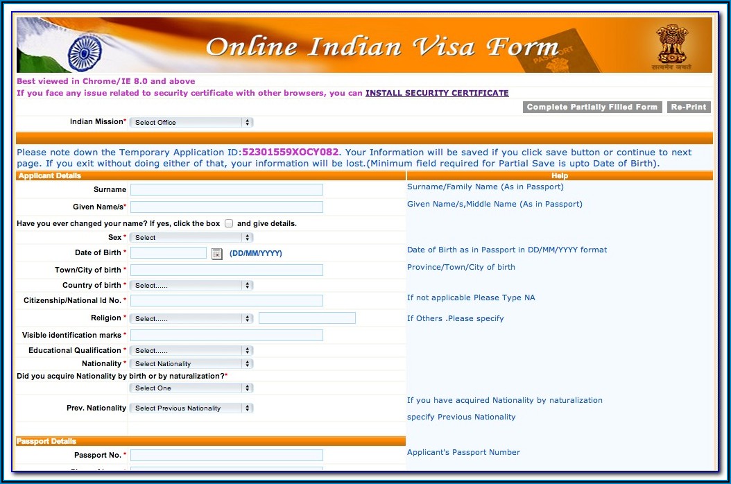 Applying For Indian Visa