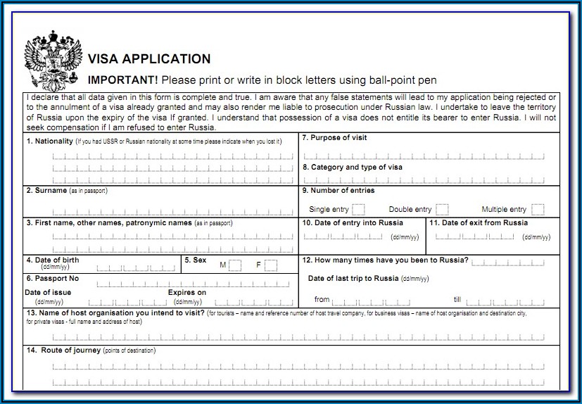 British Embassy Tourist Visa Application Form