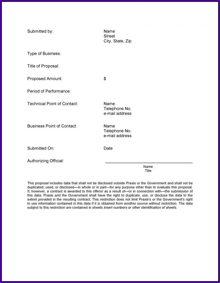 Business Proposal Letter Template Microsoft Word