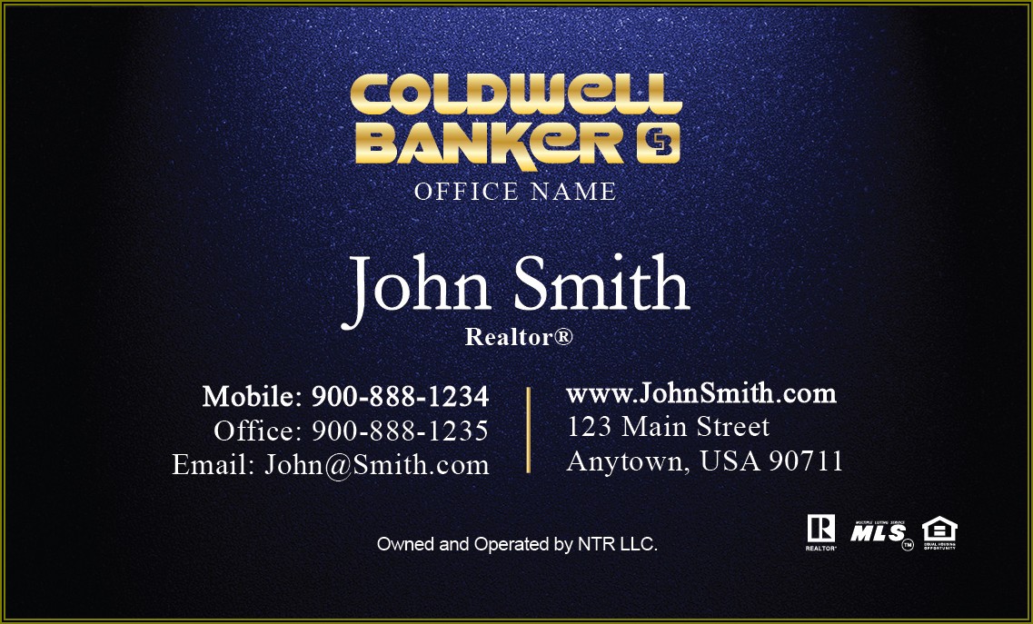 Coldwell Banker Global Luxury Business Cards