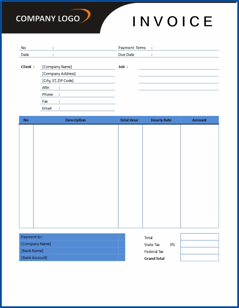 Download A Free Hourly Invoice Template