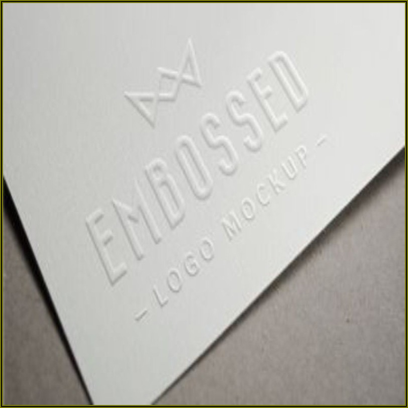 Embossed Business Cards Mockup Free