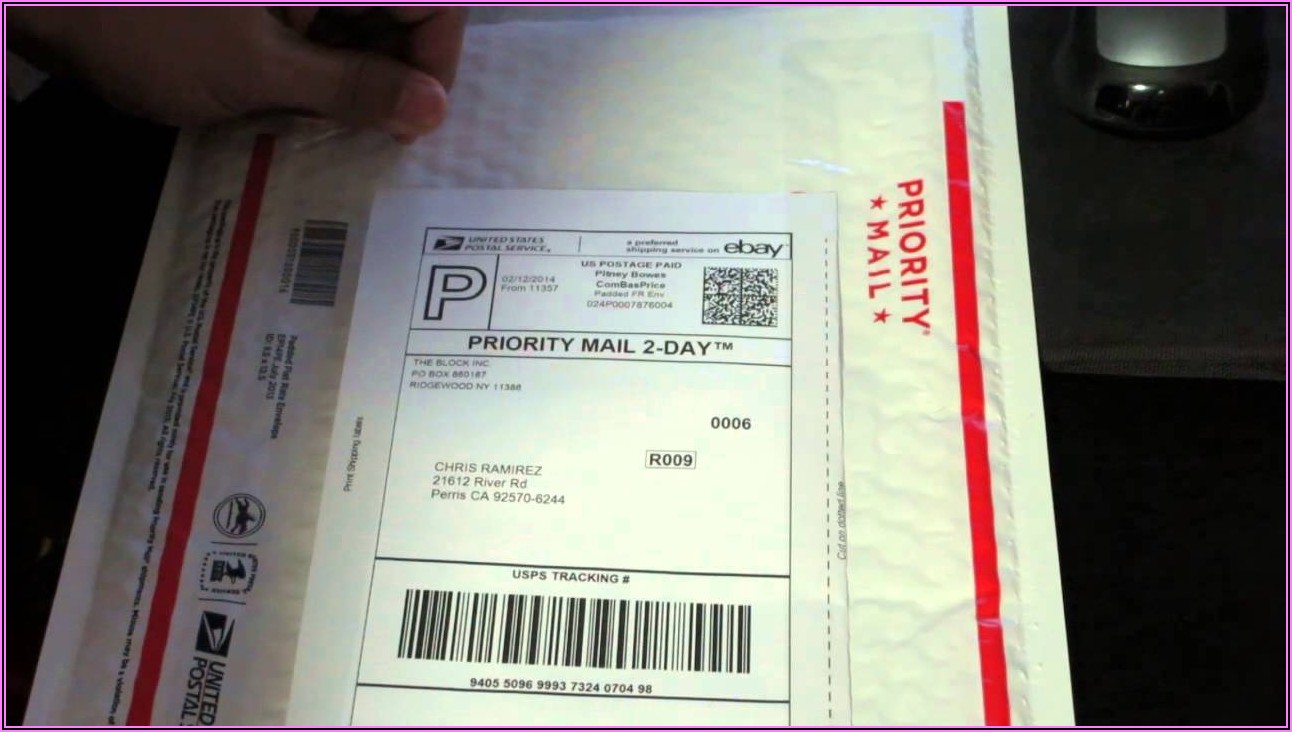 Flat Rate Envelope Shipping Label