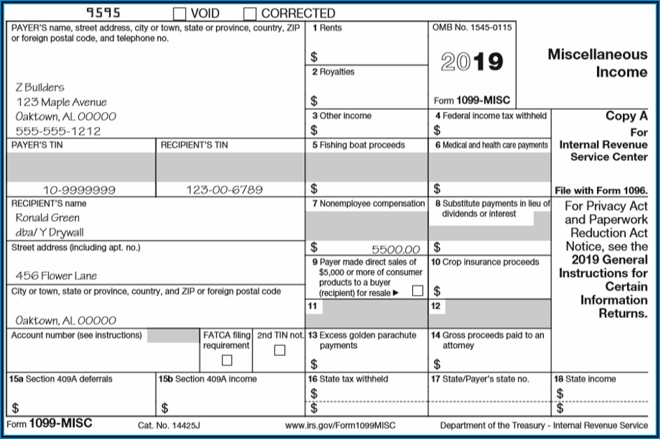 Form 1099 Filing Requirements 2020